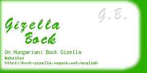 gizella bock business card